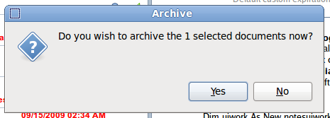 Step3: Say yes or no to archive your documents