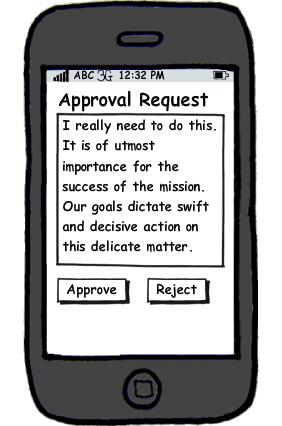Approval with 2 buttons